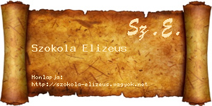 Szokola Elizeus névjegykártya